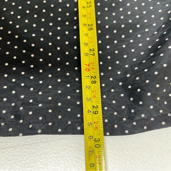 Vintage 90s The Limited Silk Black White Polka Dot Long Sleeve Shirt Women Large - Picture 10 of 12